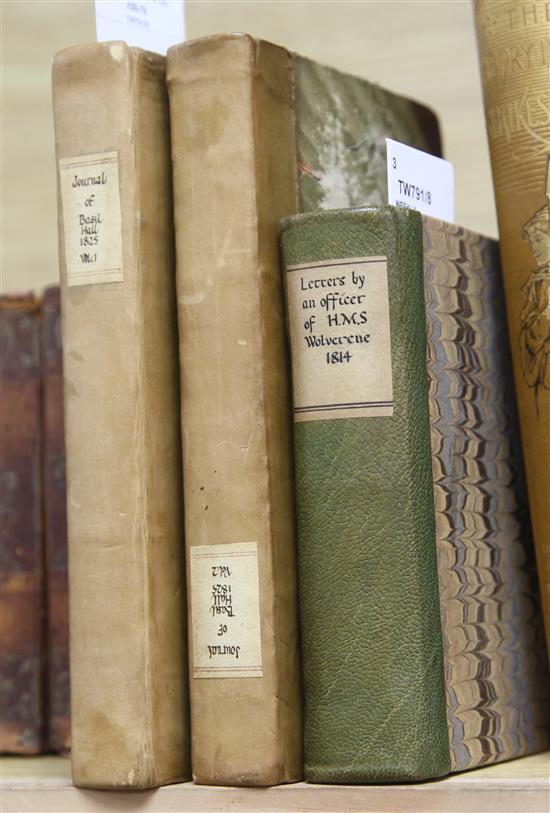 Capt Basil Hall, Extracts from a Journal..., 2v, Constable, 1825 and Letters...by an Officer, 1v, Rivington 1814,